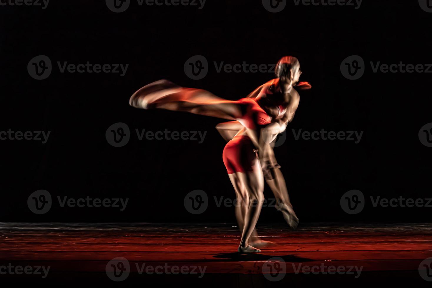 The abstract movement of the dance photo