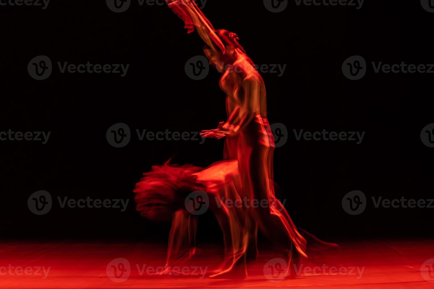 The abstract movement of the dance photo