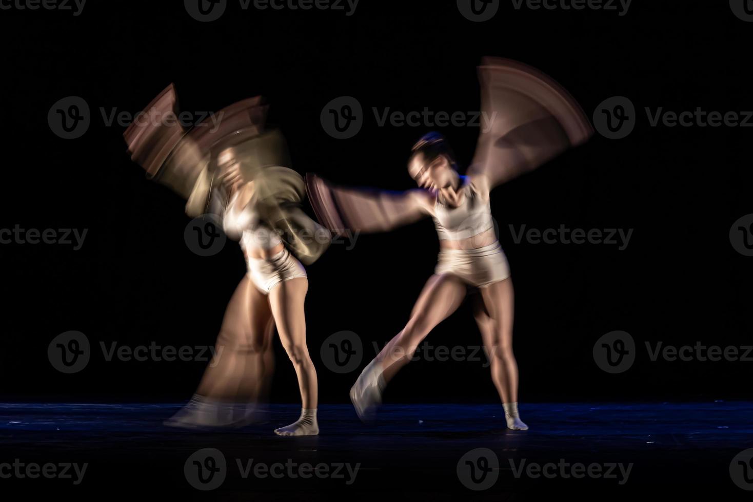 The abstract movement of the dance photo