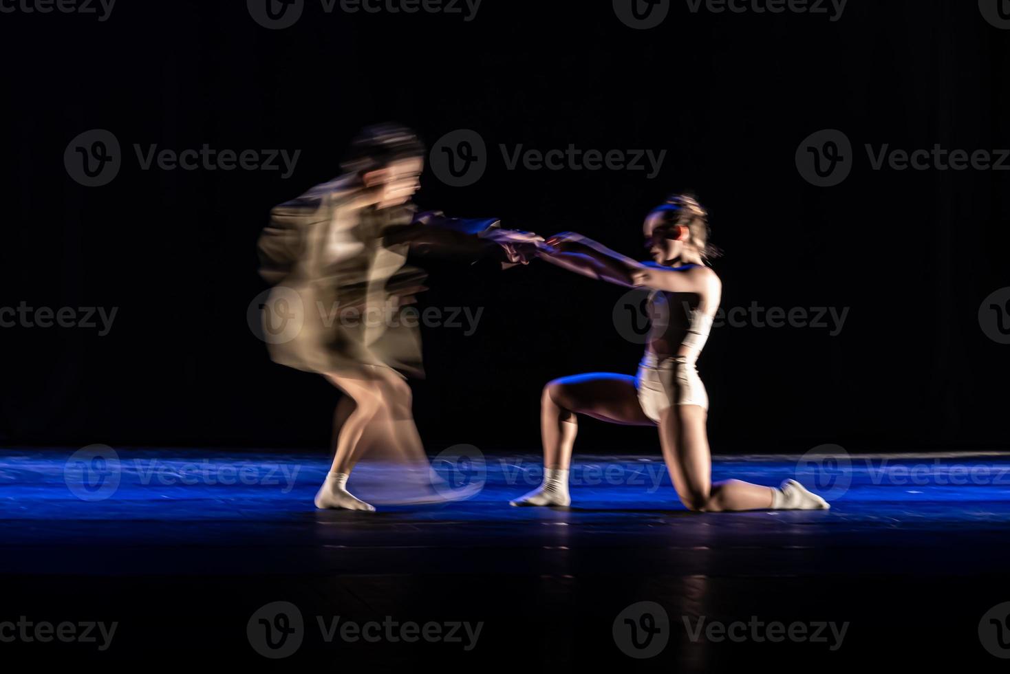 The abstract movement of the dance photo