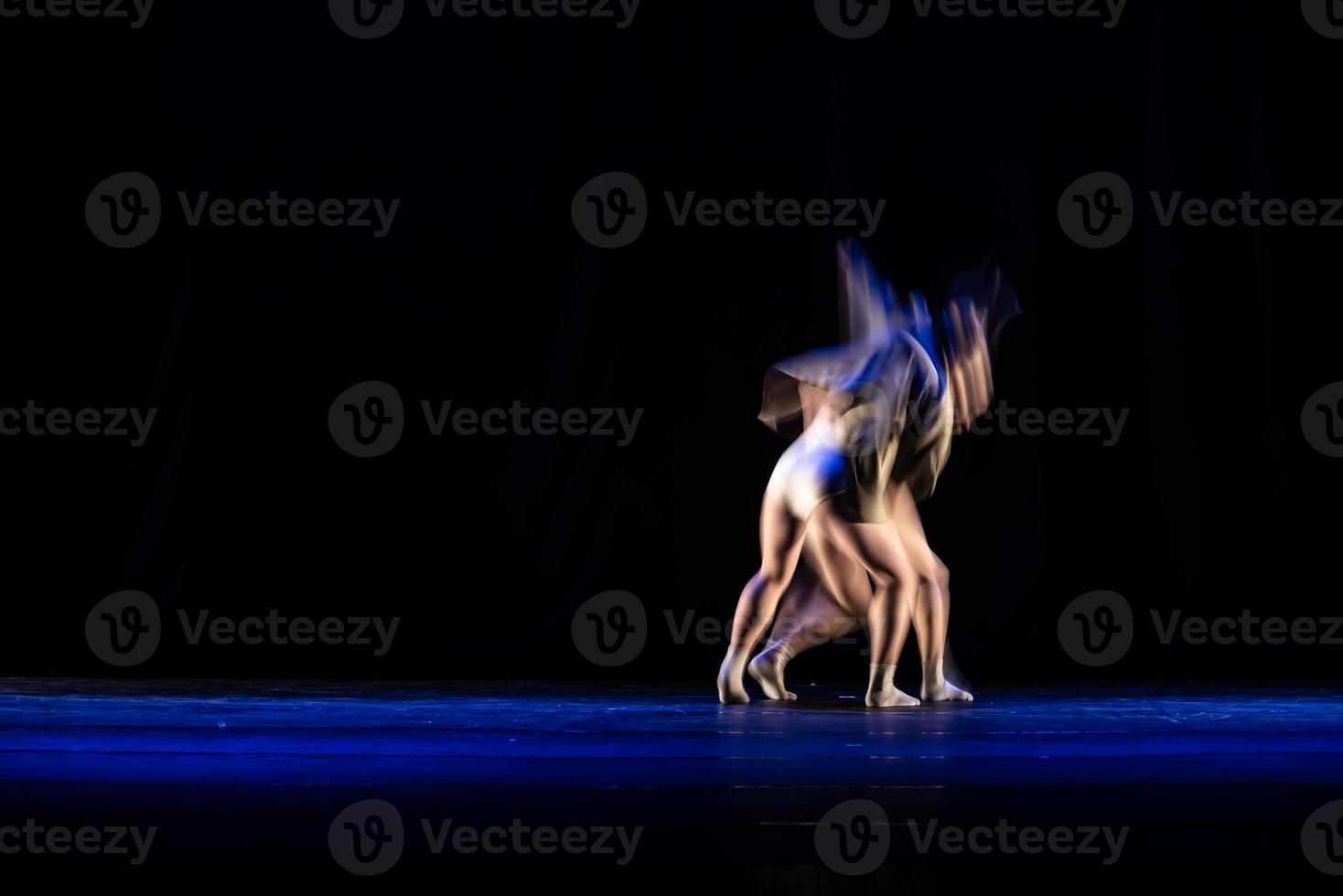 The abstract movement of the dance photo