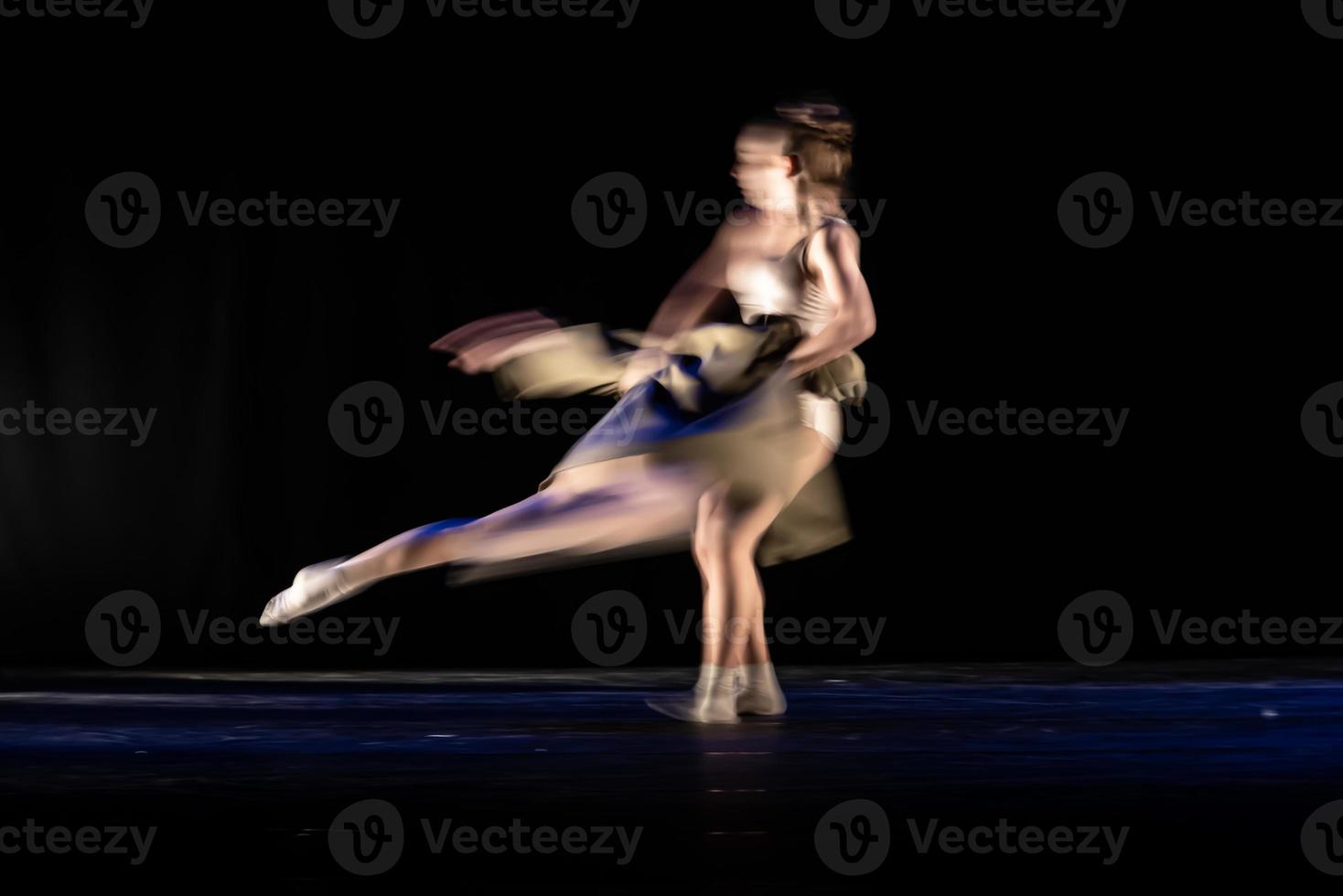 The abstract movement of the dance photo