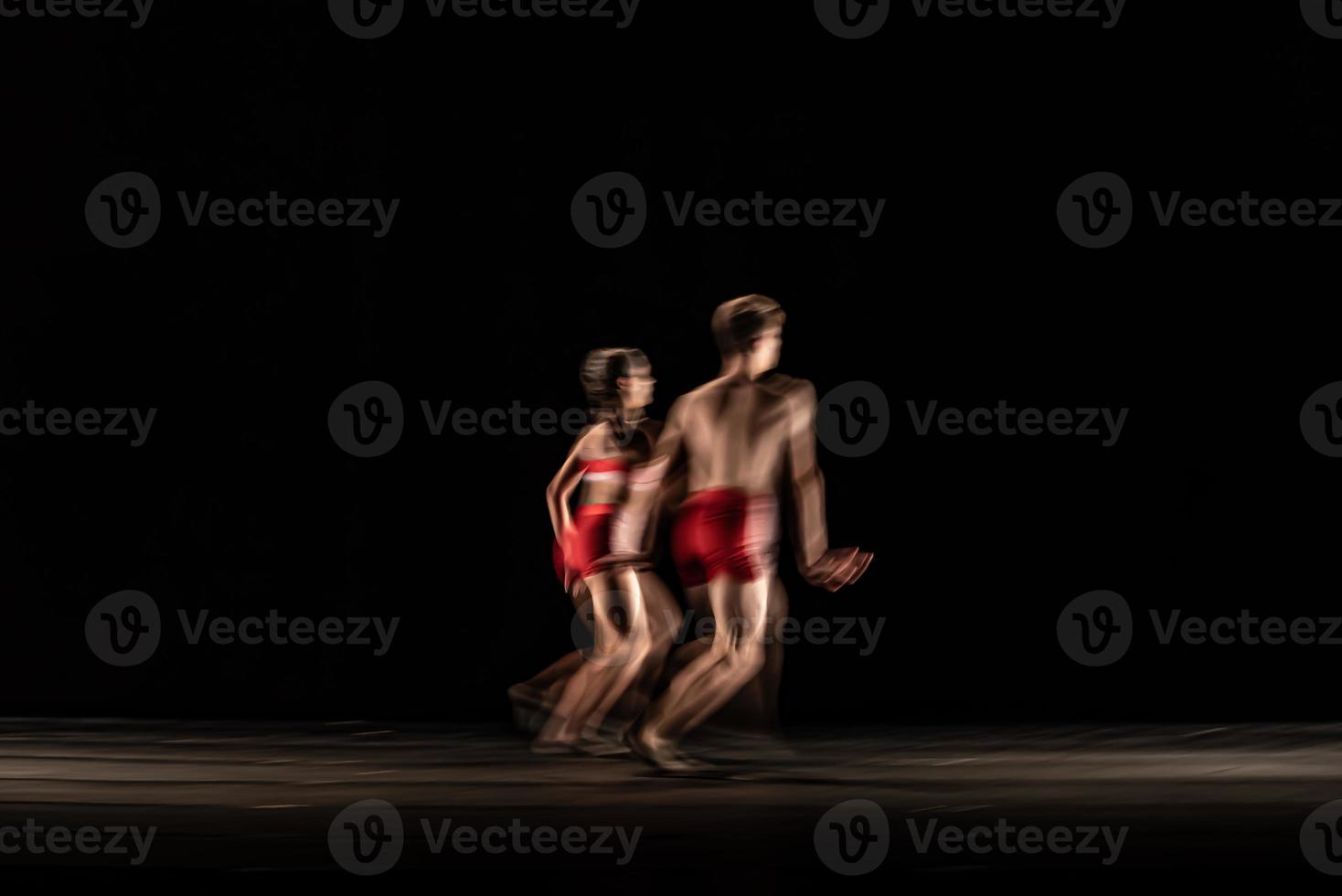 The abstract movement of the dance photo