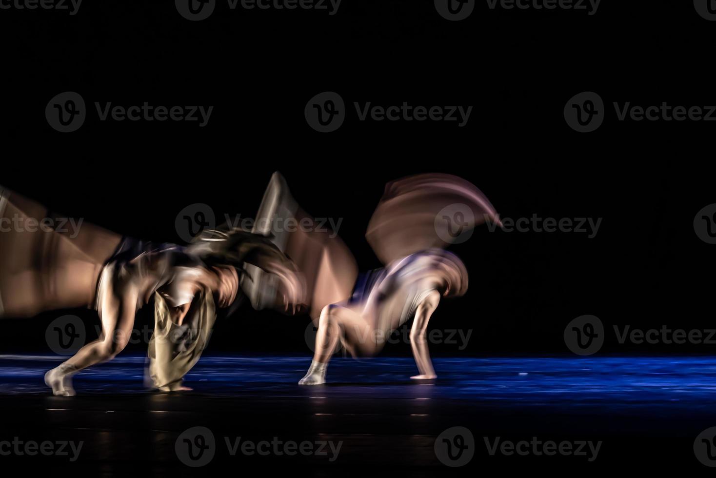 The abstract movement of the dance photo