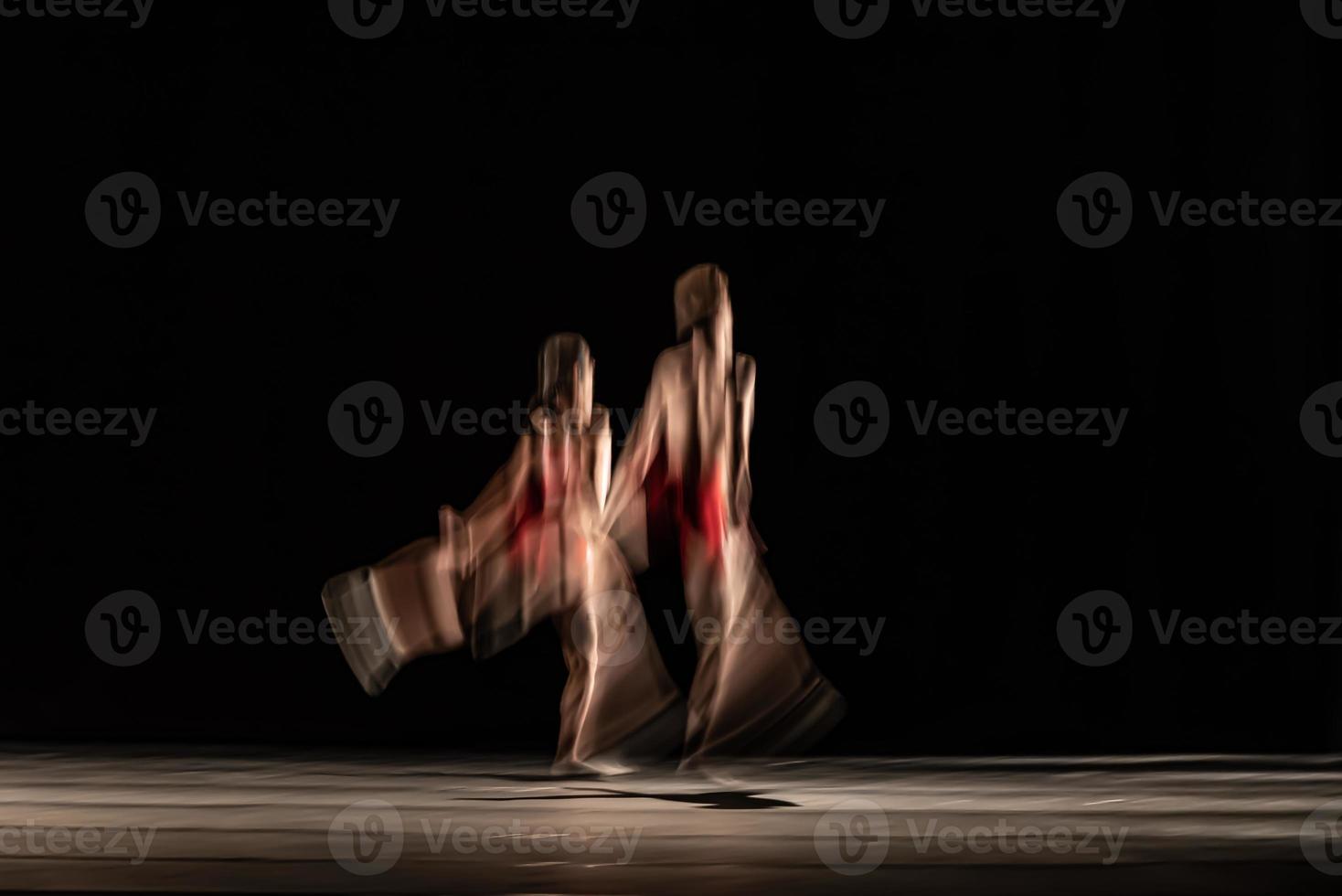 The abstract movement of the dance photo