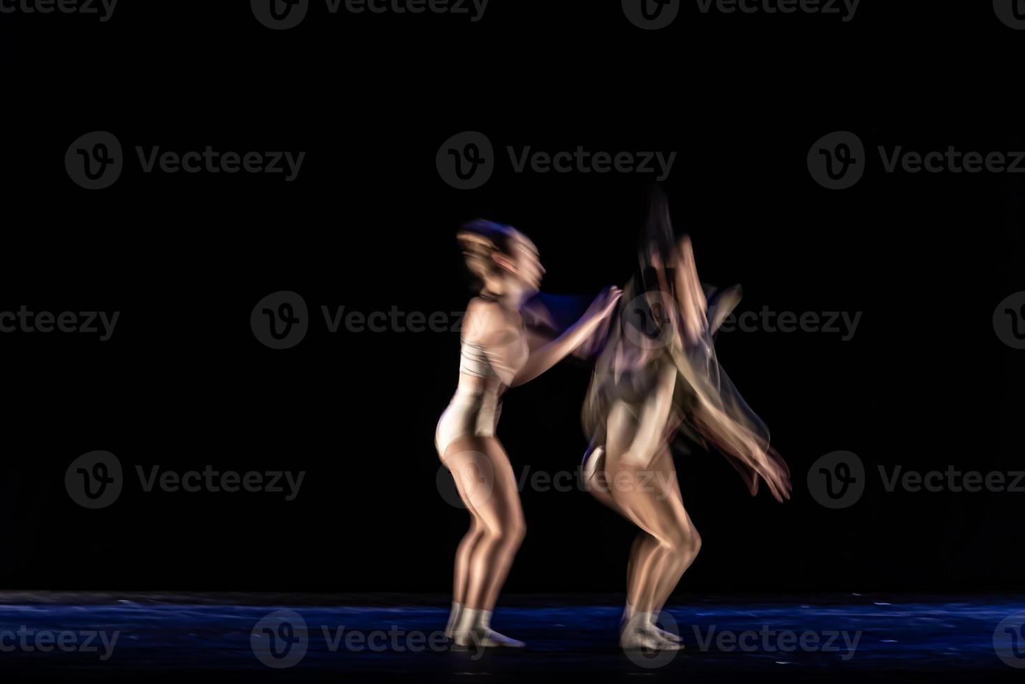 The abstract movement of the dance photo