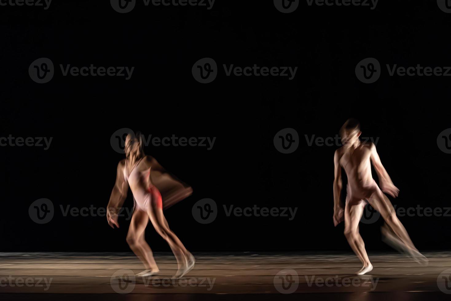 The abstract movement of the dance photo