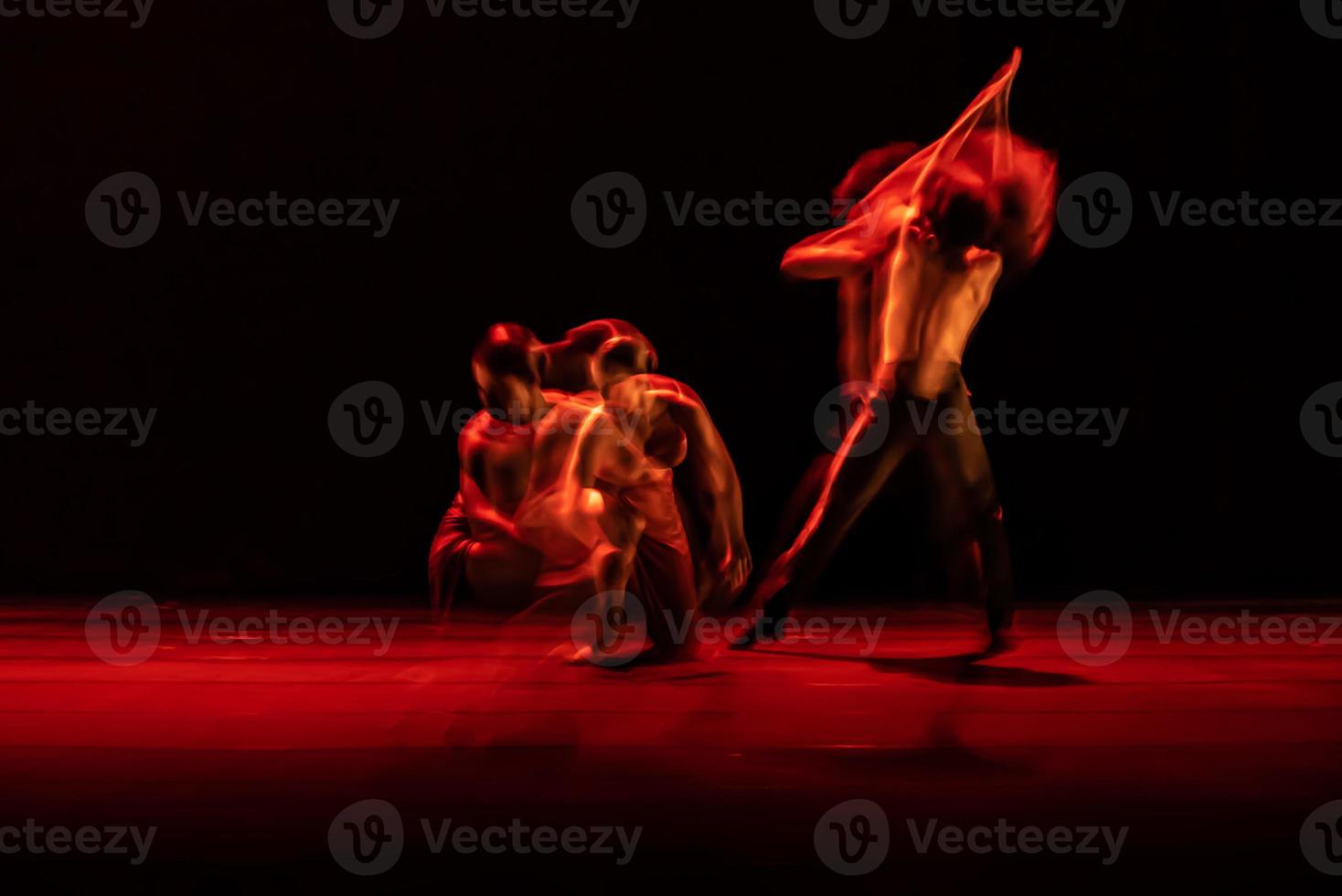 The abstract movement of the dance photo