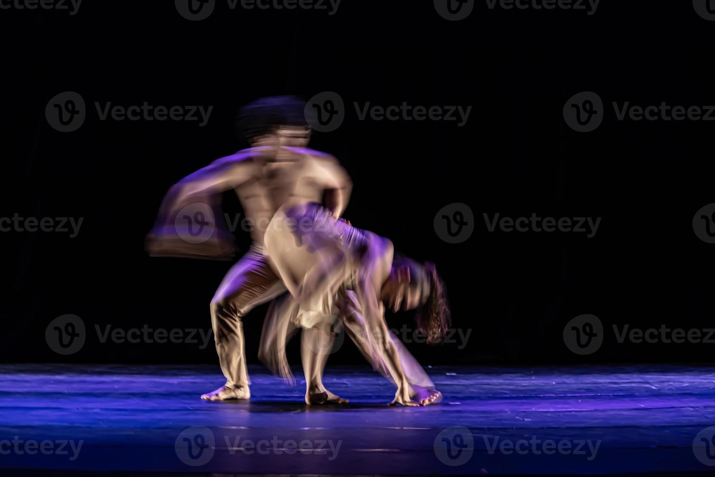 The abstract movement of the dance photo