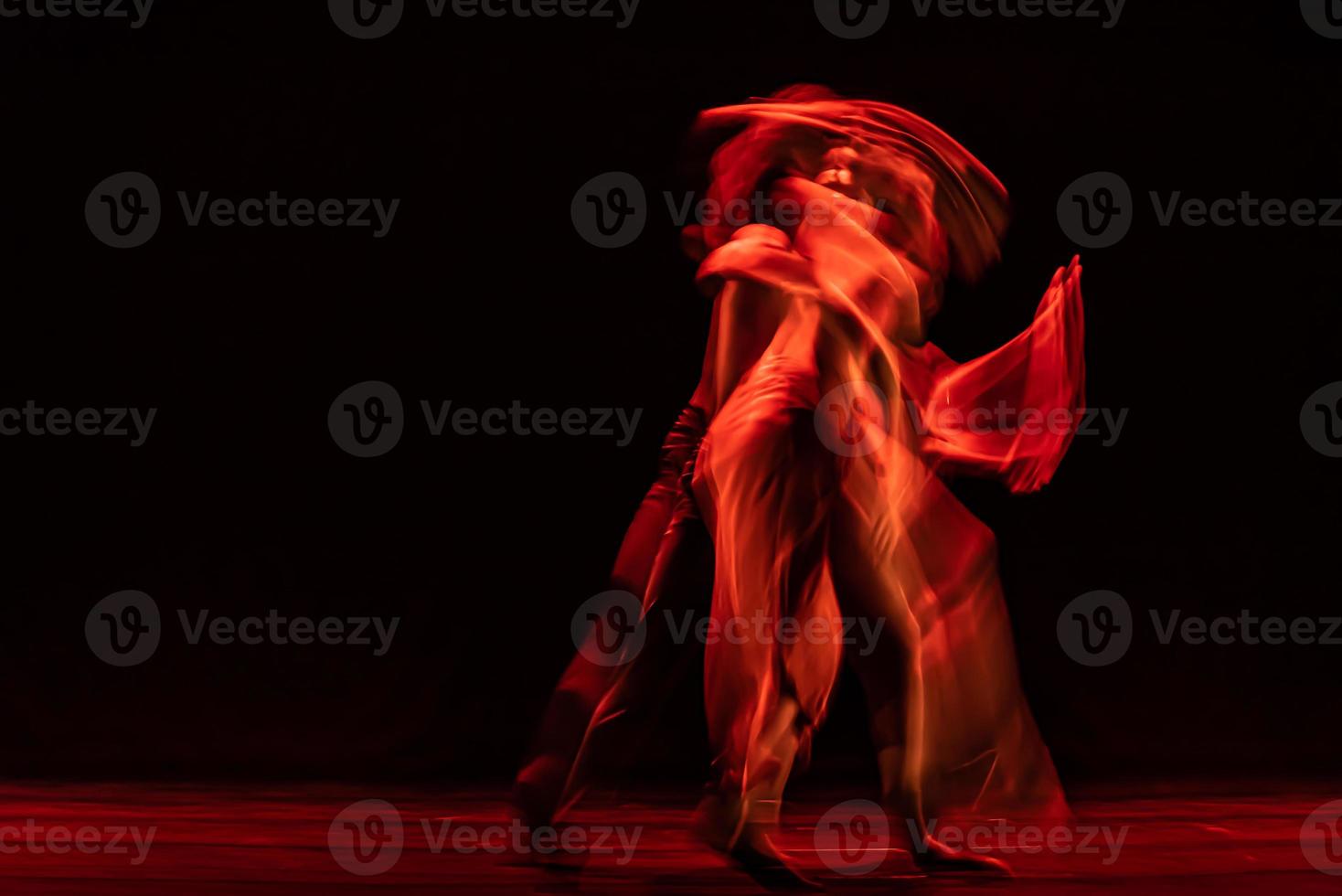The abstract movement of the dance photo