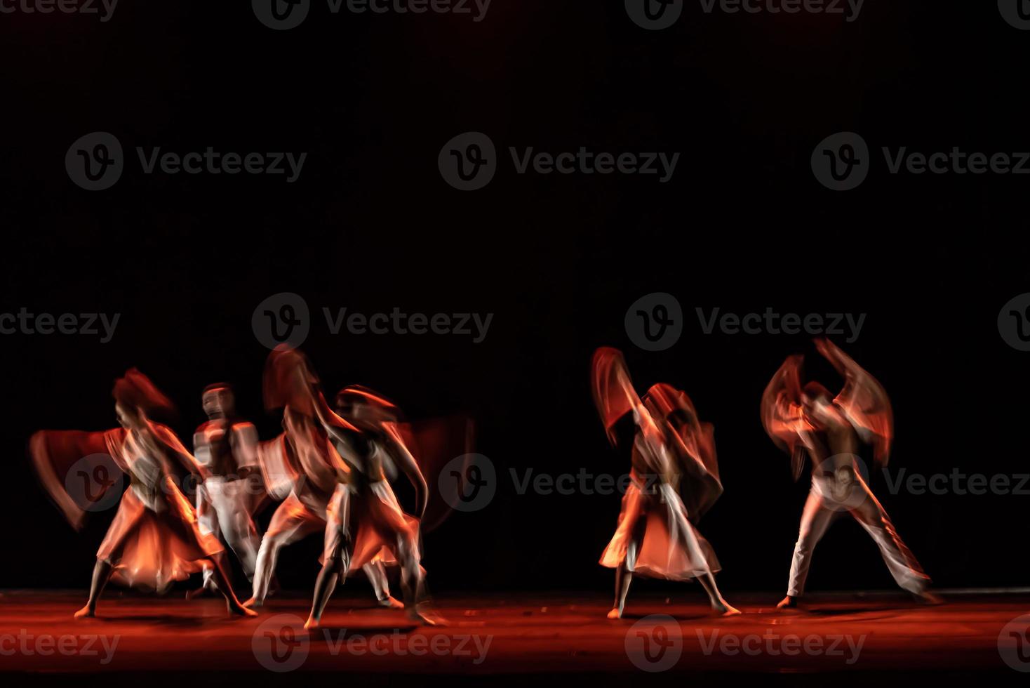 The abstract movement of the dance photo