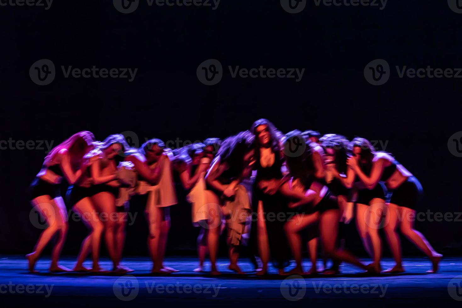The abstract movement of the dance photo