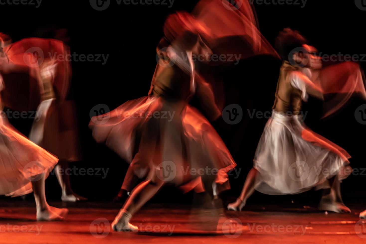 The abstract movement of the dance photo