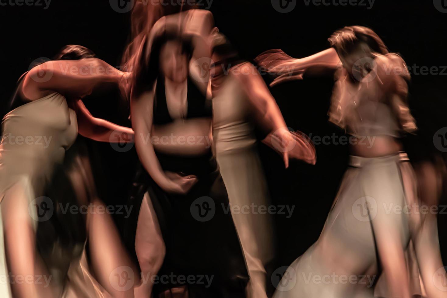 The abstract movement of the dance photo