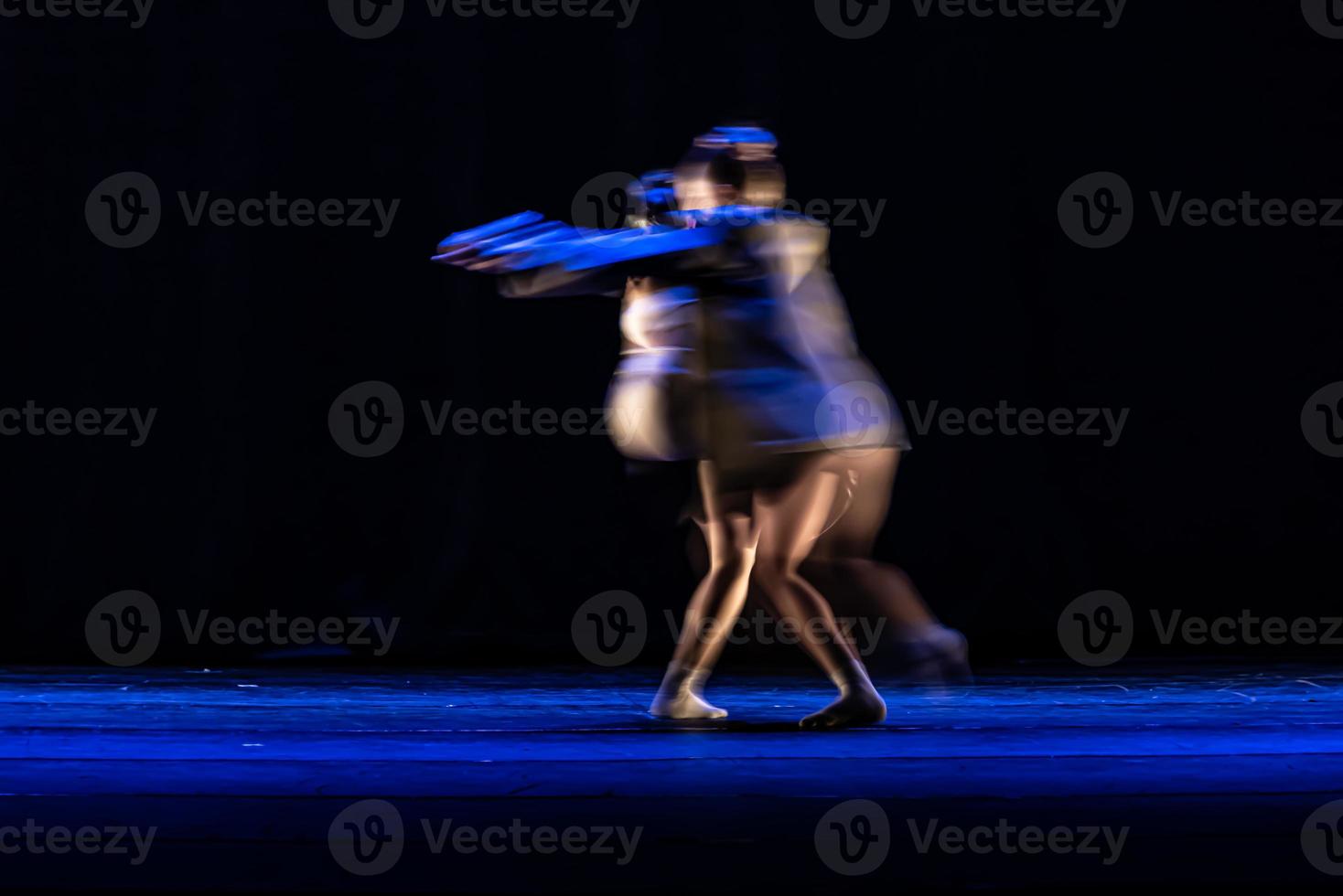 The abstract movement of the dance photo