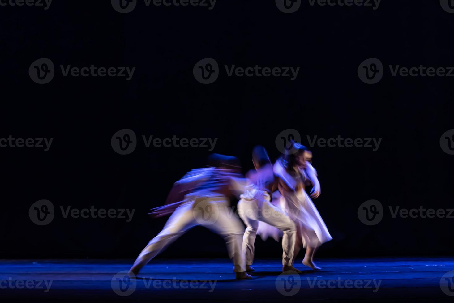 The abstract movement of the dance photo