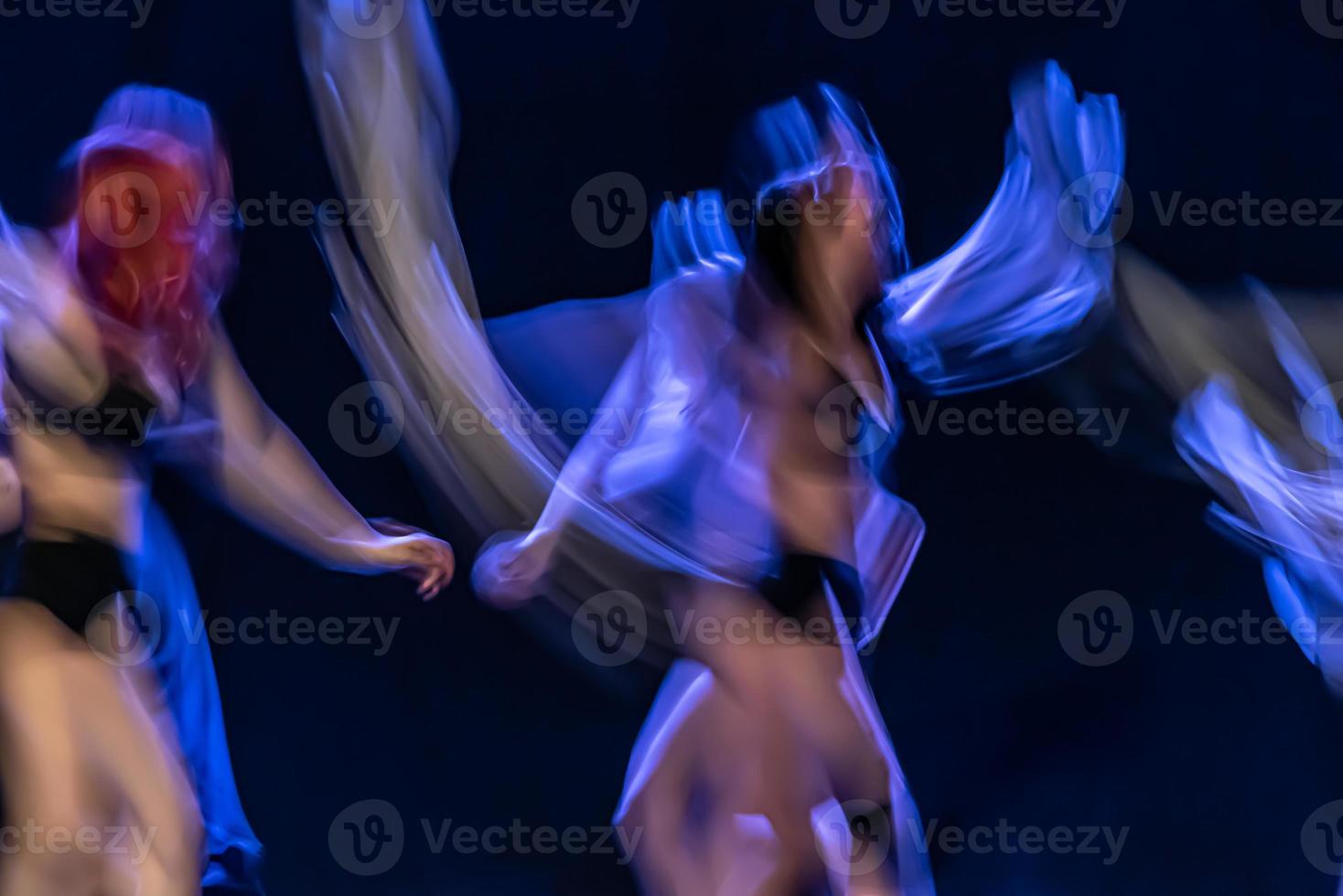 The abstract movement of the dance photo