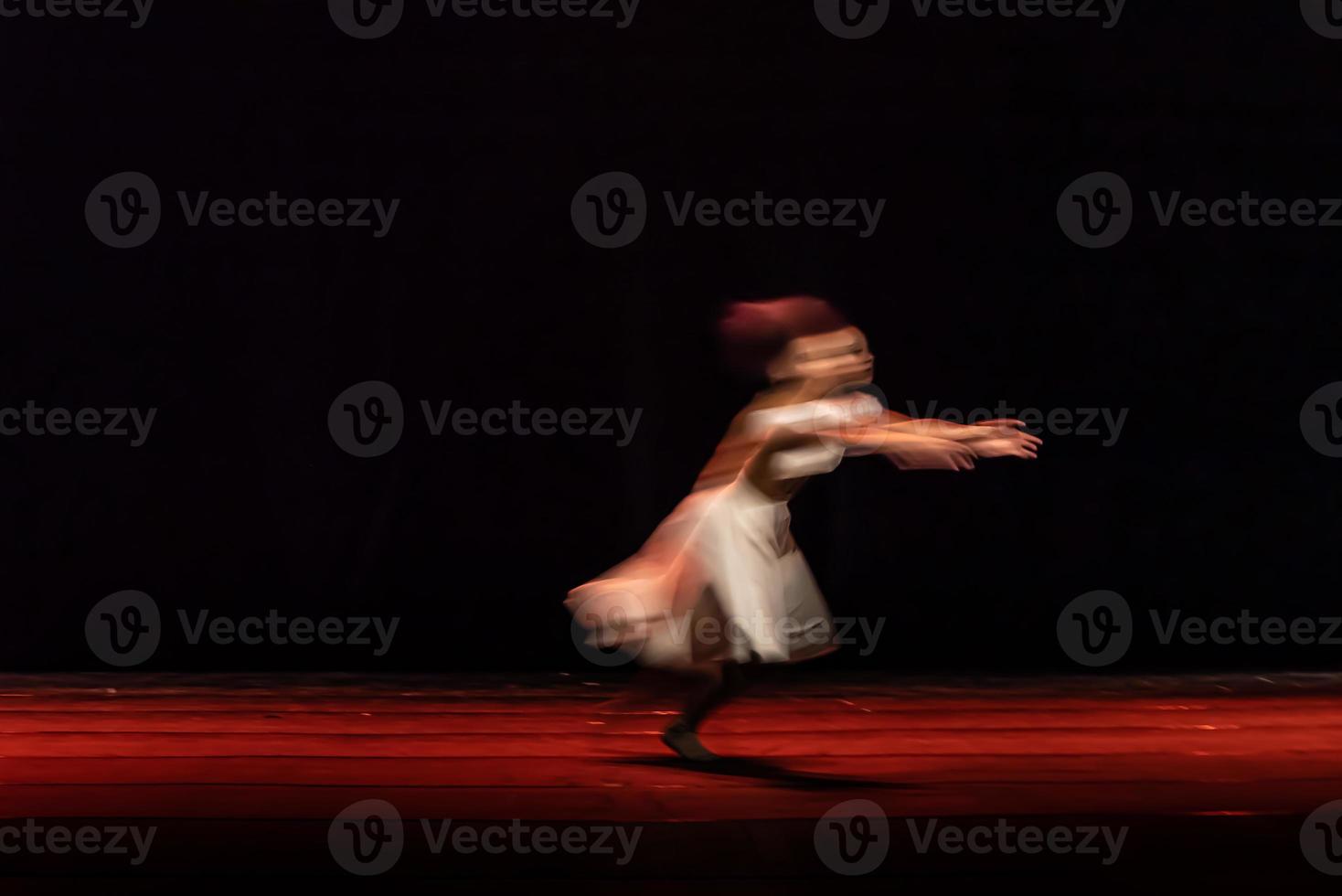 The abstract movement of the dance photo