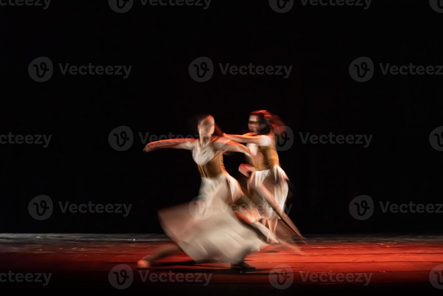 The abstract movement of the dance photo