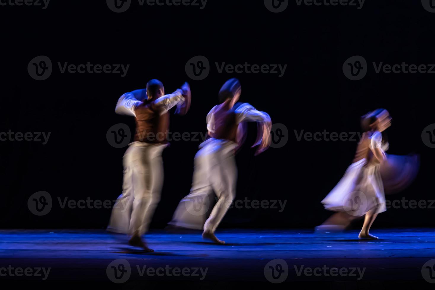 The abstract movement of the dance photo