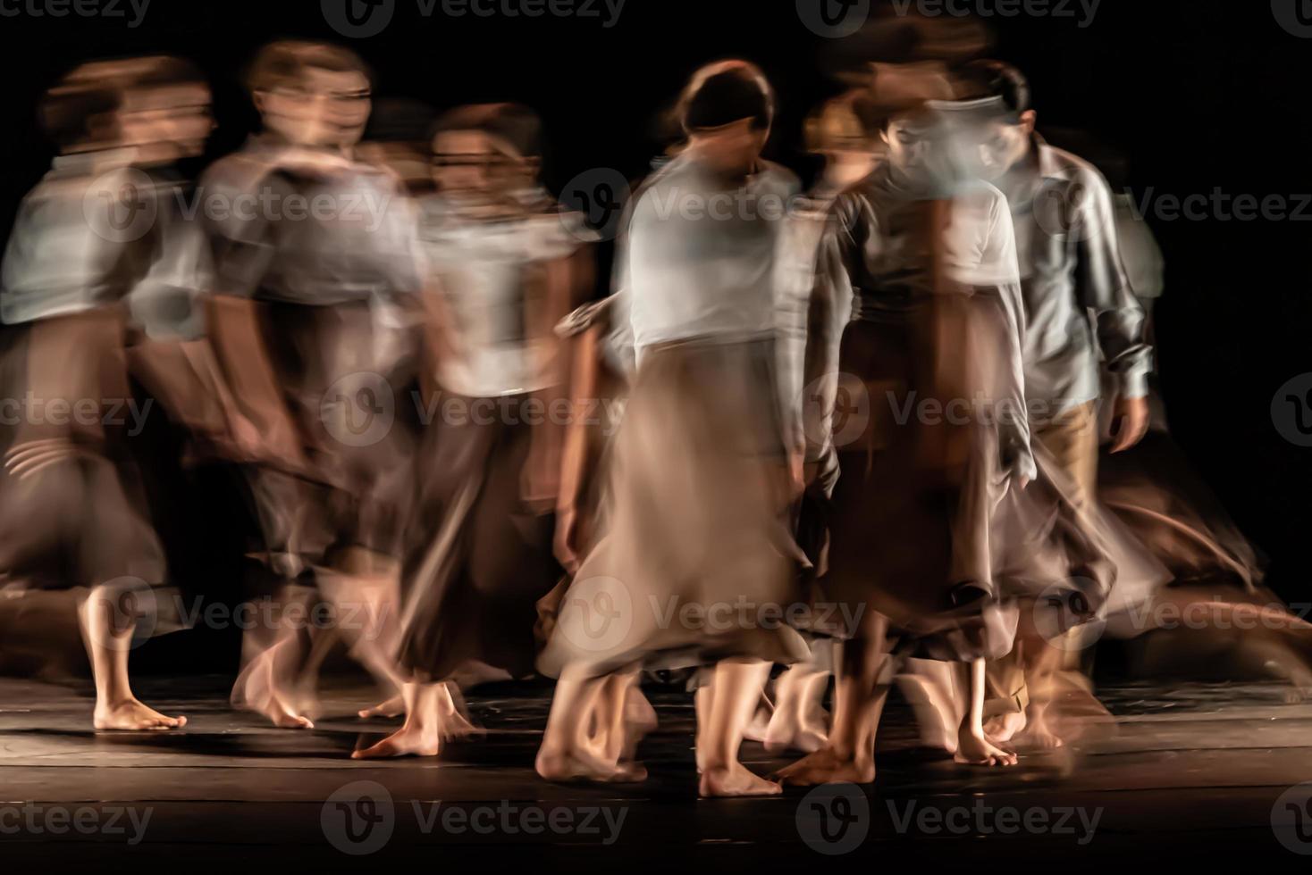 The abstract movement of the dance photo