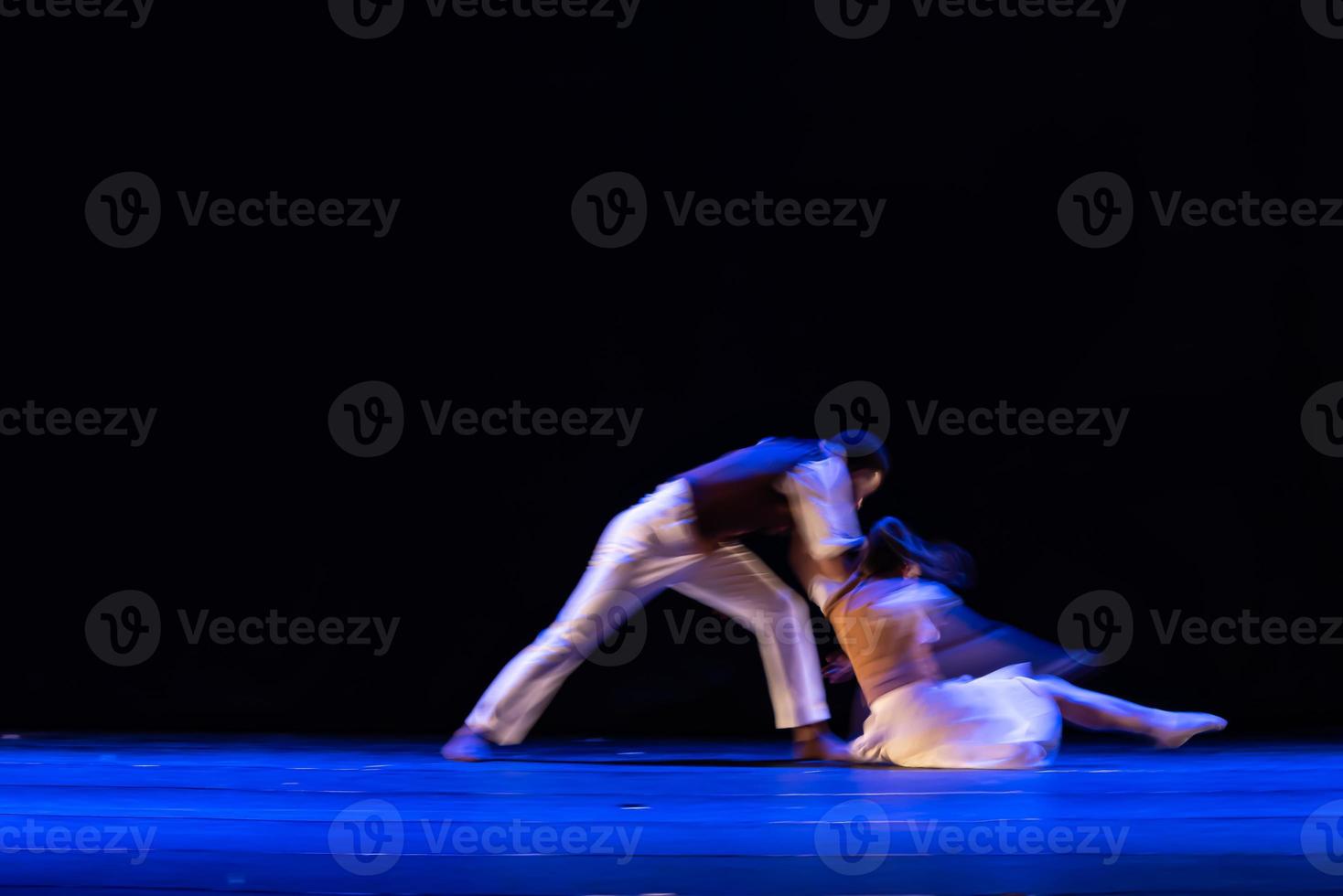 The abstract movement of the dance photo