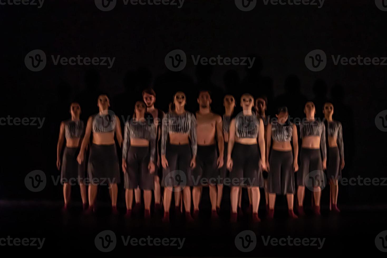 The abstract movement of the dance photo