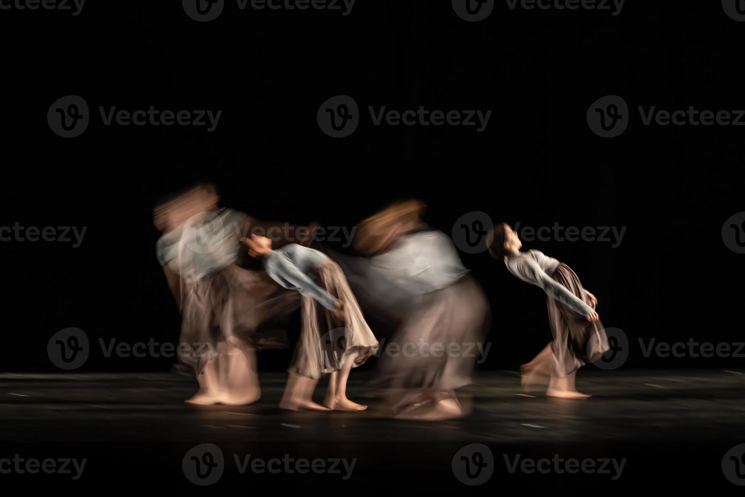 The abstract movement of the dance photo