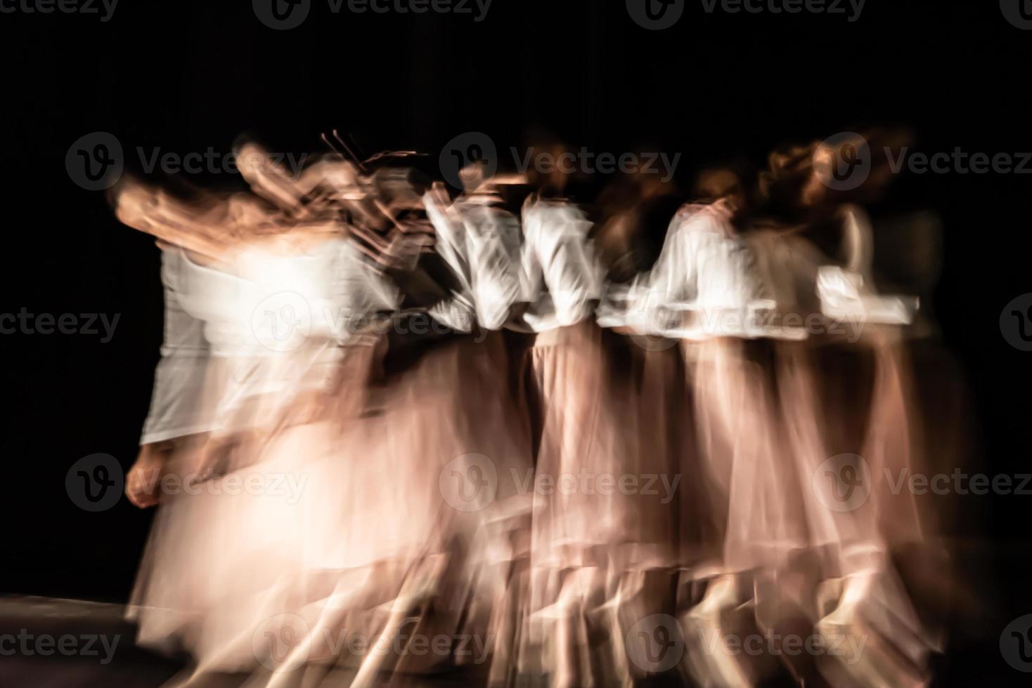 The abstract movement of the dance photo