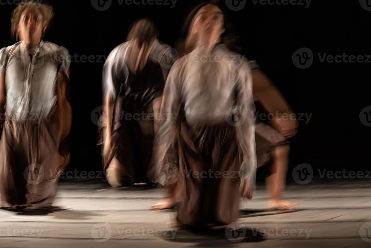 The abstract movement of the dance photo