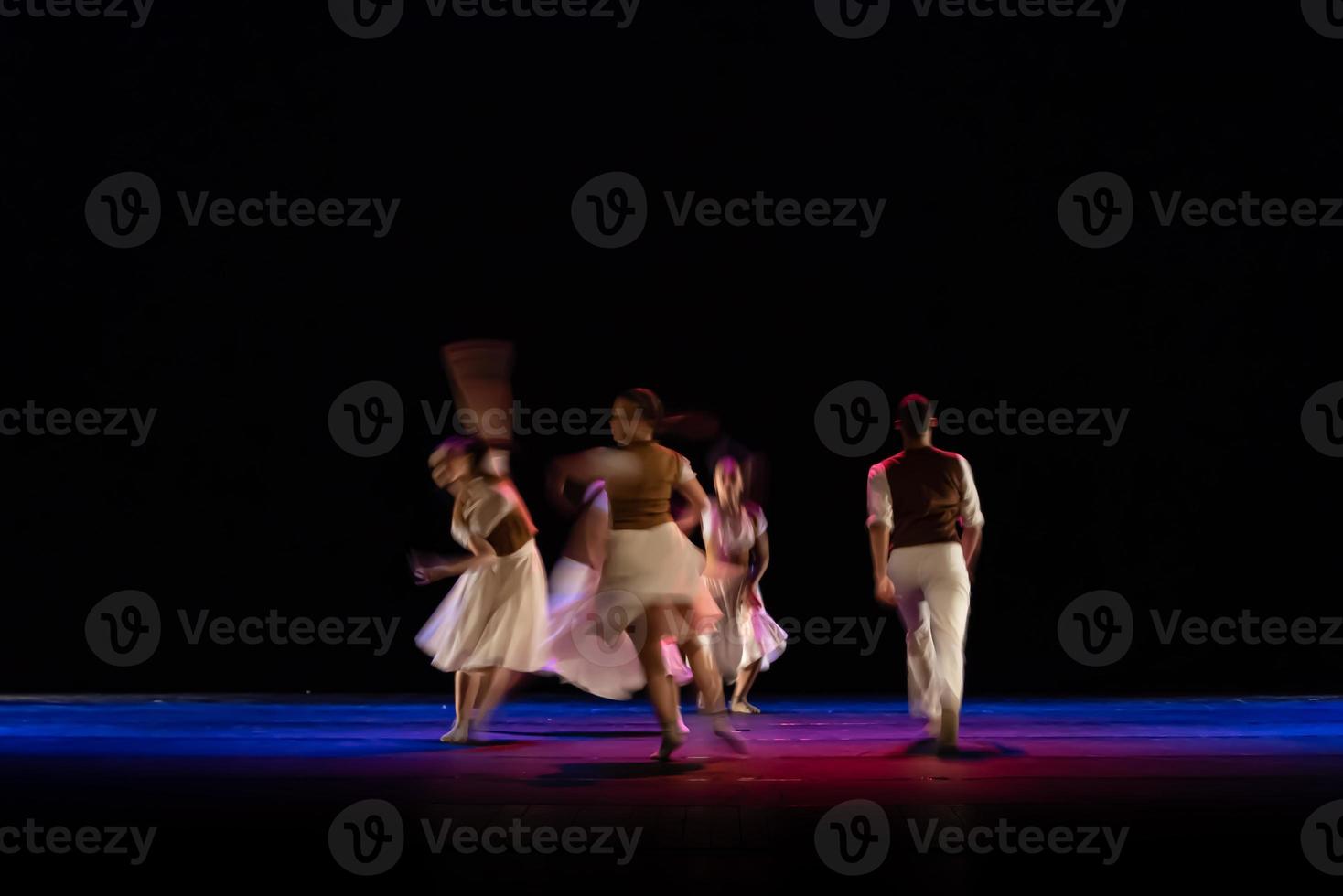 The abstract movement of the dance photo