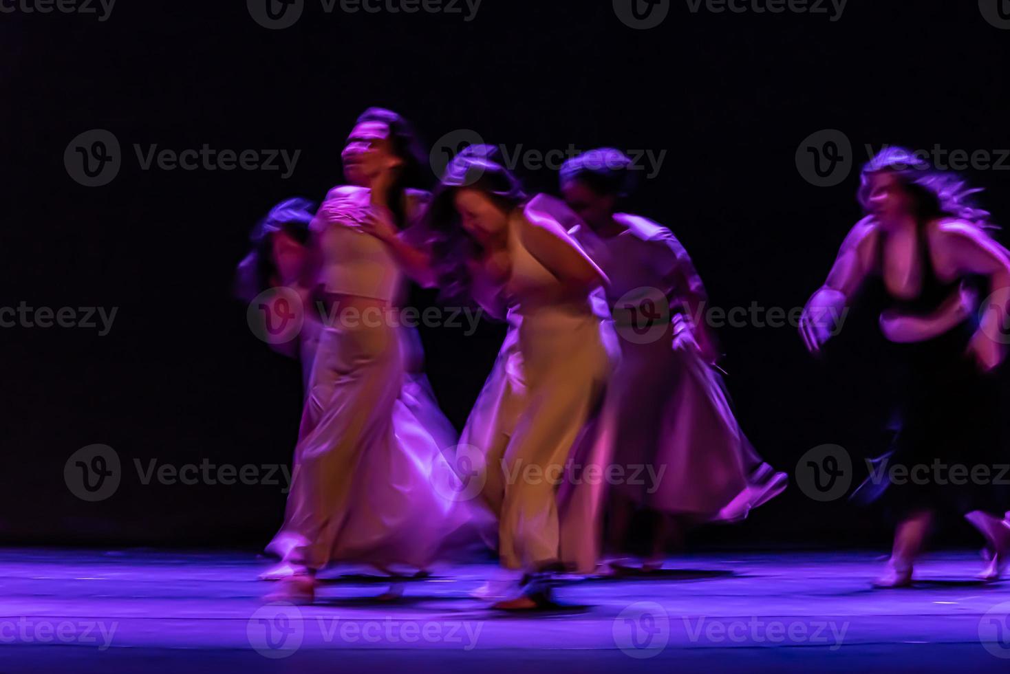 The abstract movement of the dance photo