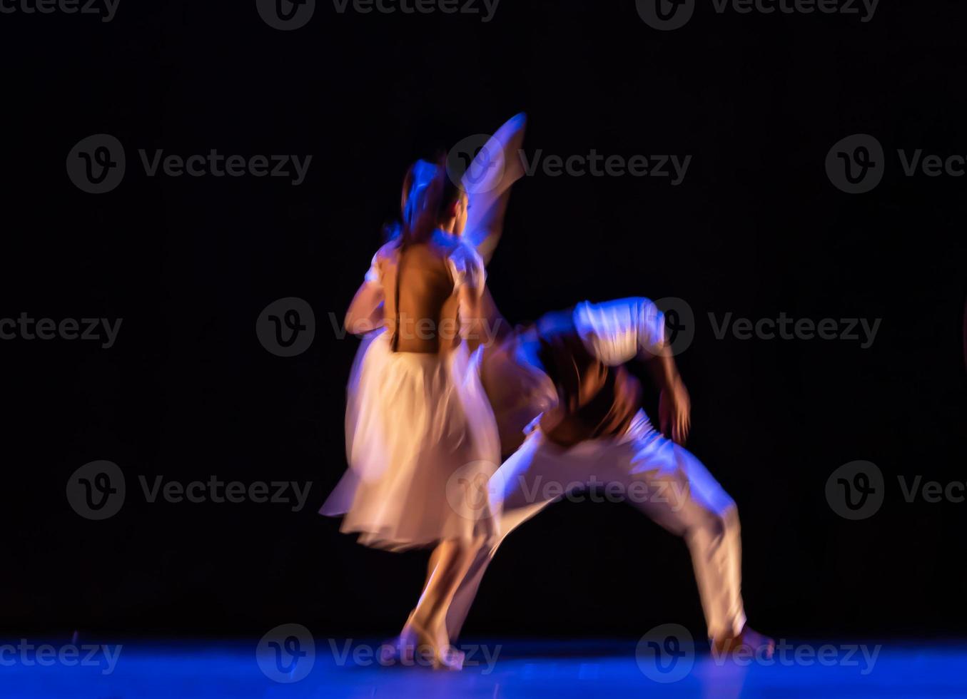 The abstract movement of the dance photo