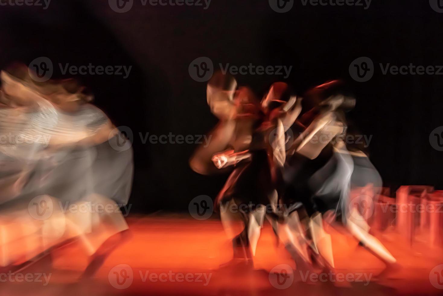 The abstract movement of the dance photo