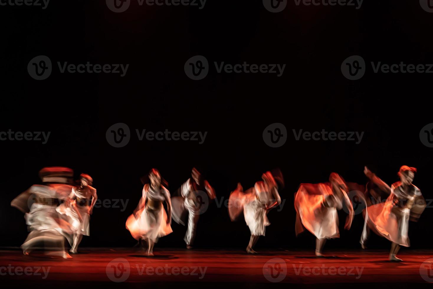 The abstract movement of the dance photo