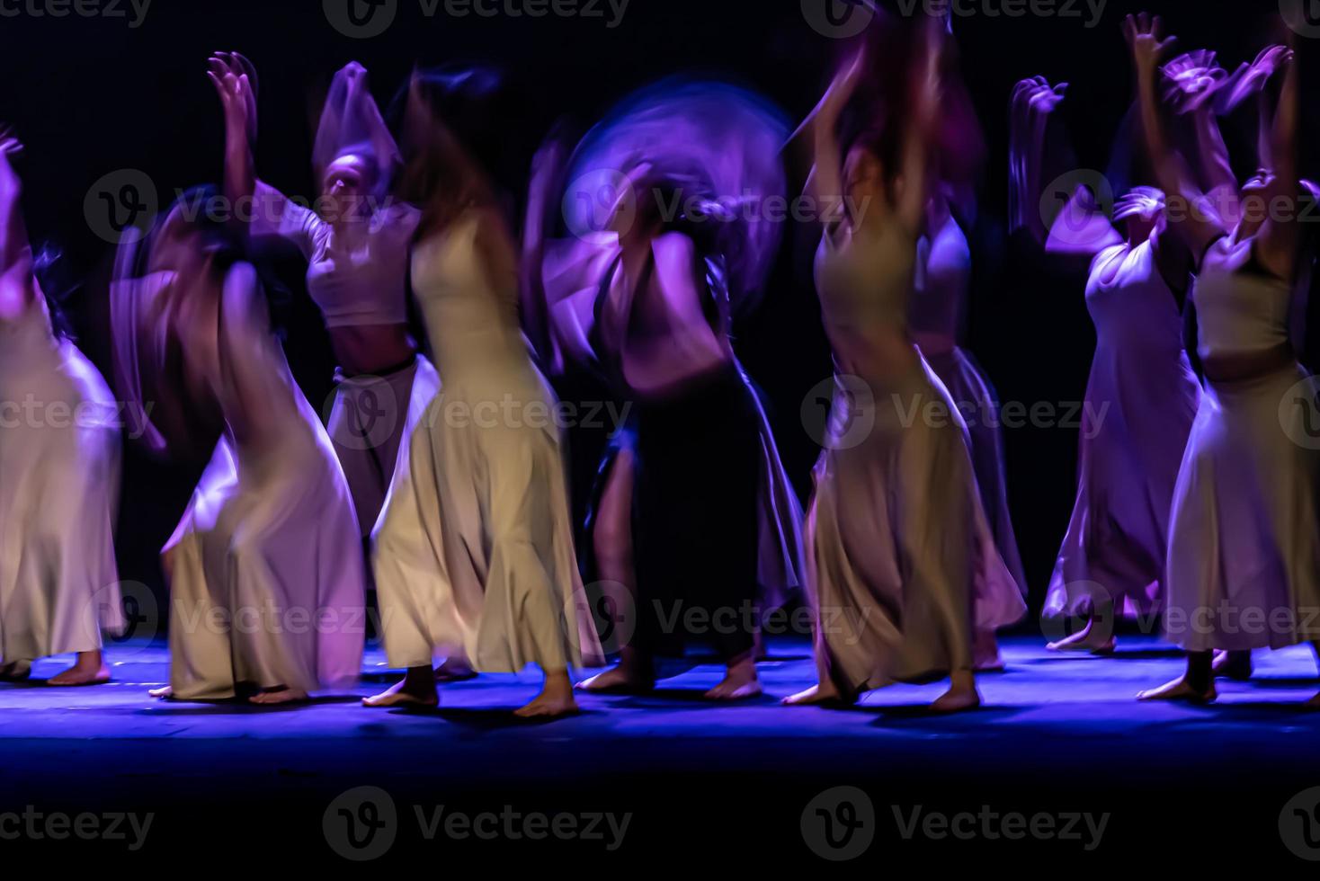 The abstract movement of the dance photo