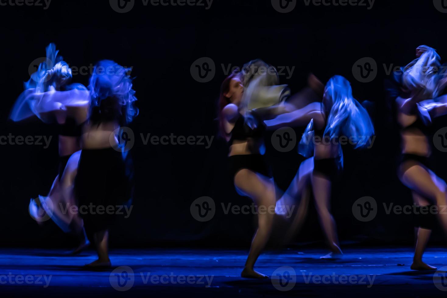The abstract movement of the dance photo