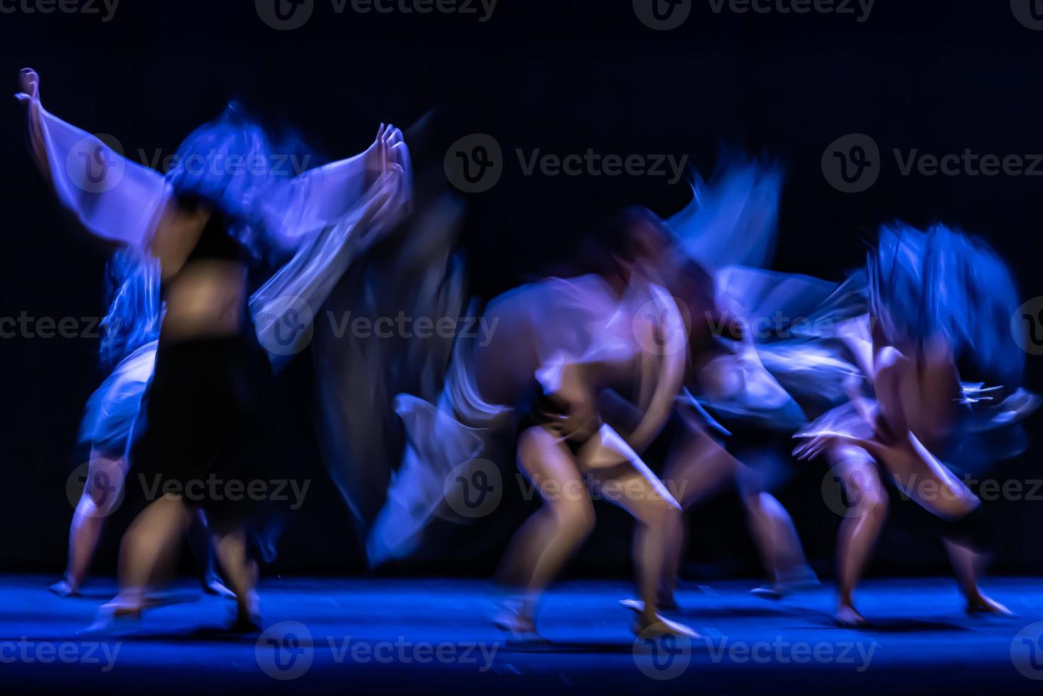 The abstract movement of the dance photo