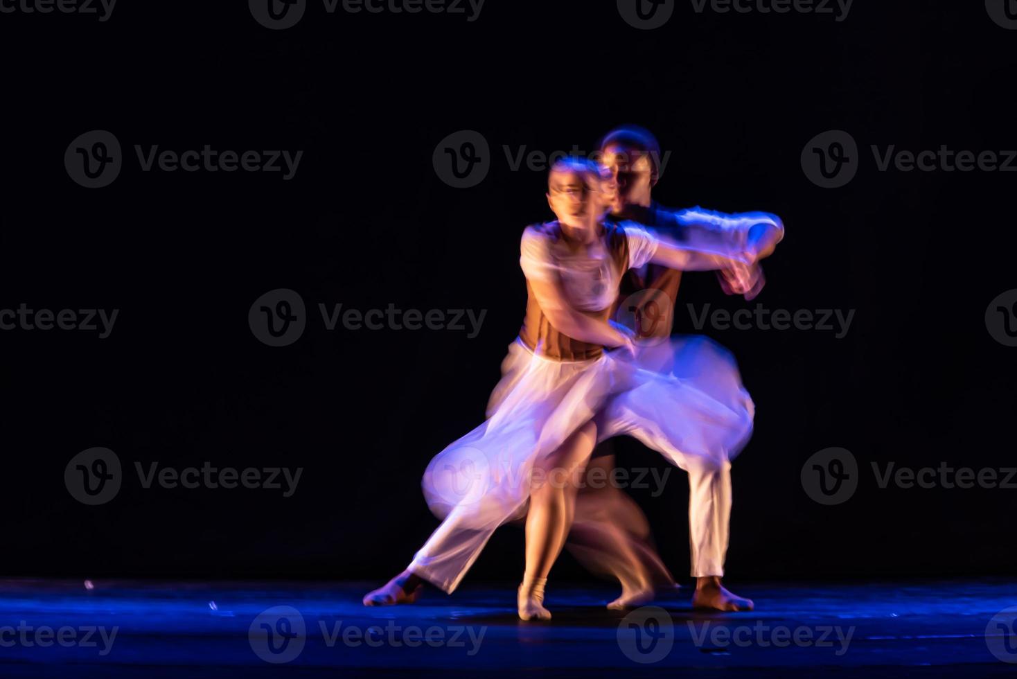 The abstract movement of the dance photo