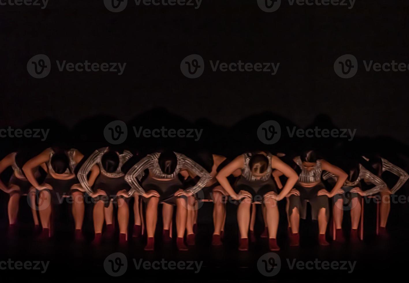 The abstract movement of the dance photo
