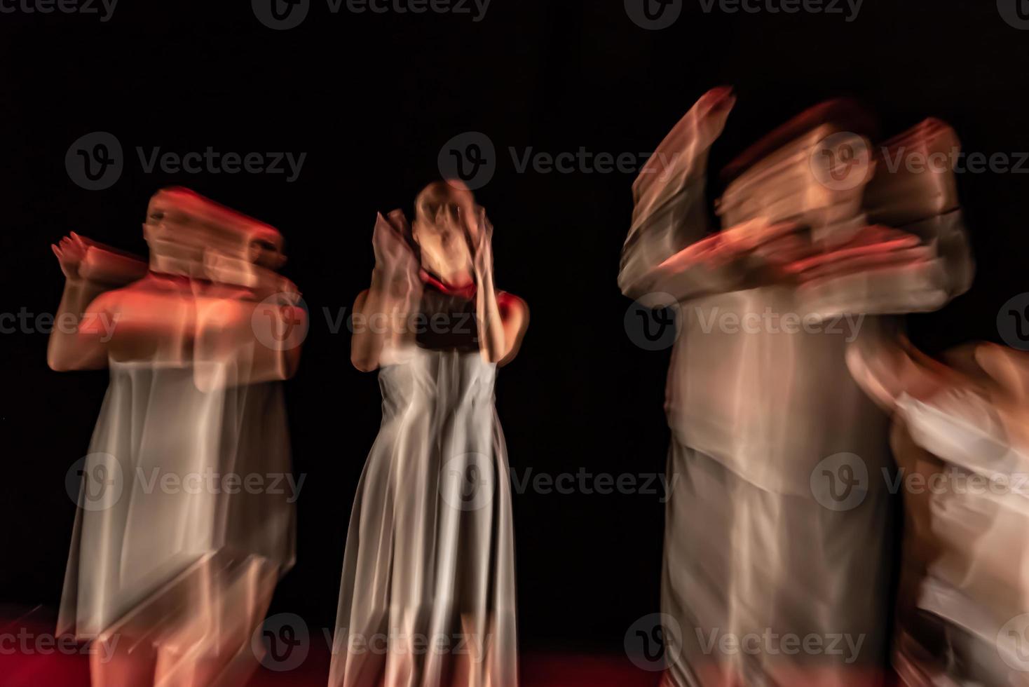 The abstract movement of the dance photo