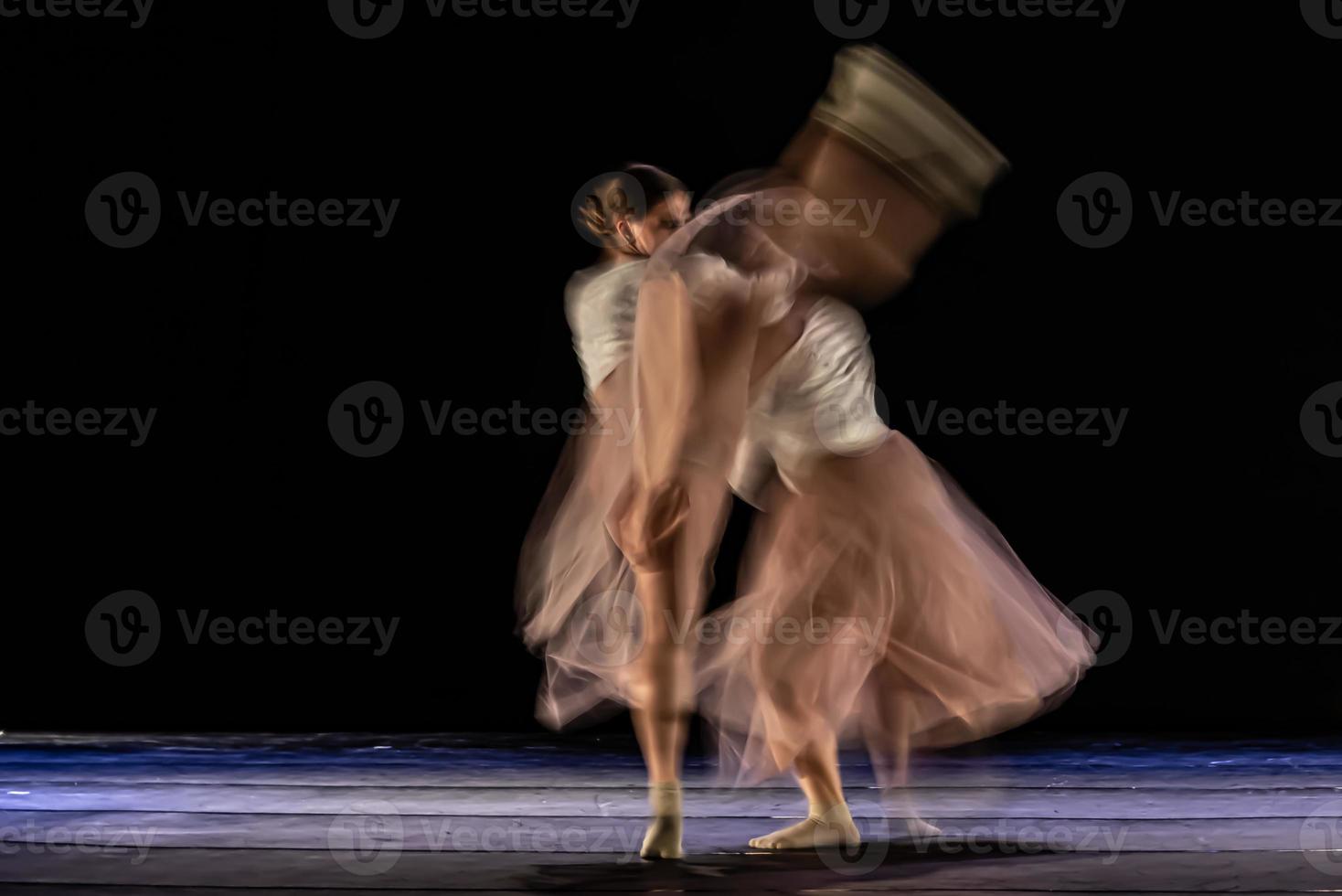 The abstract movement of the dance photo