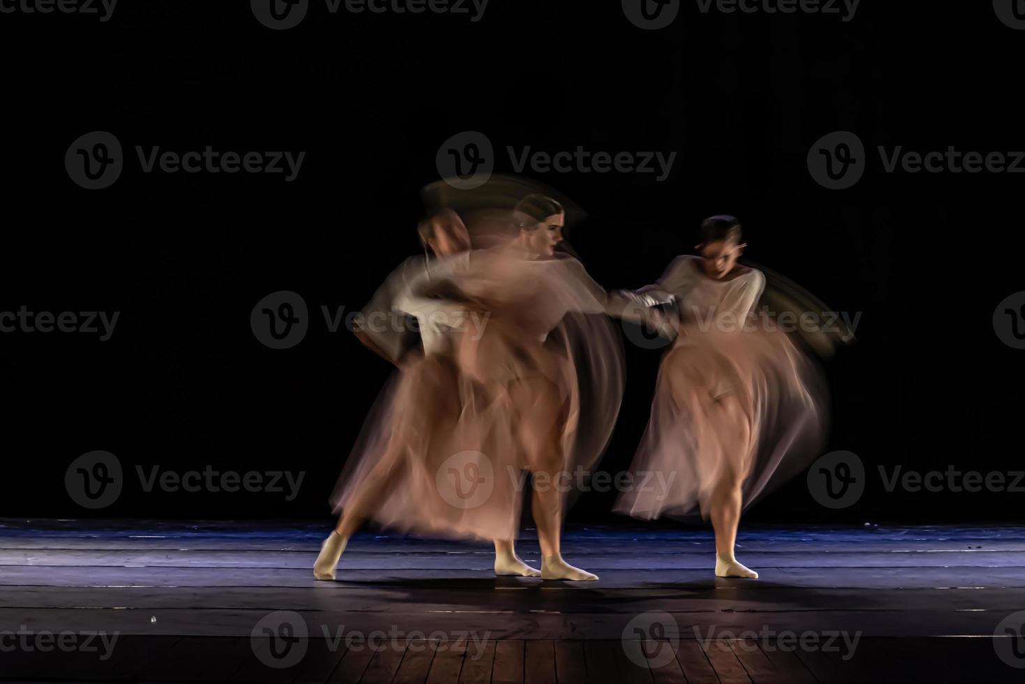 The abstract movement of the dance photo