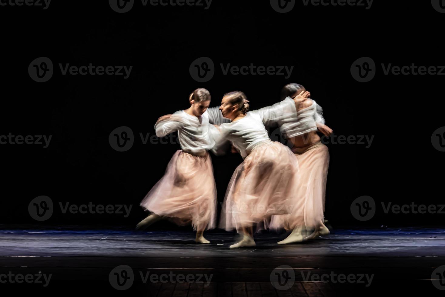 The abstract movement of the dance photo