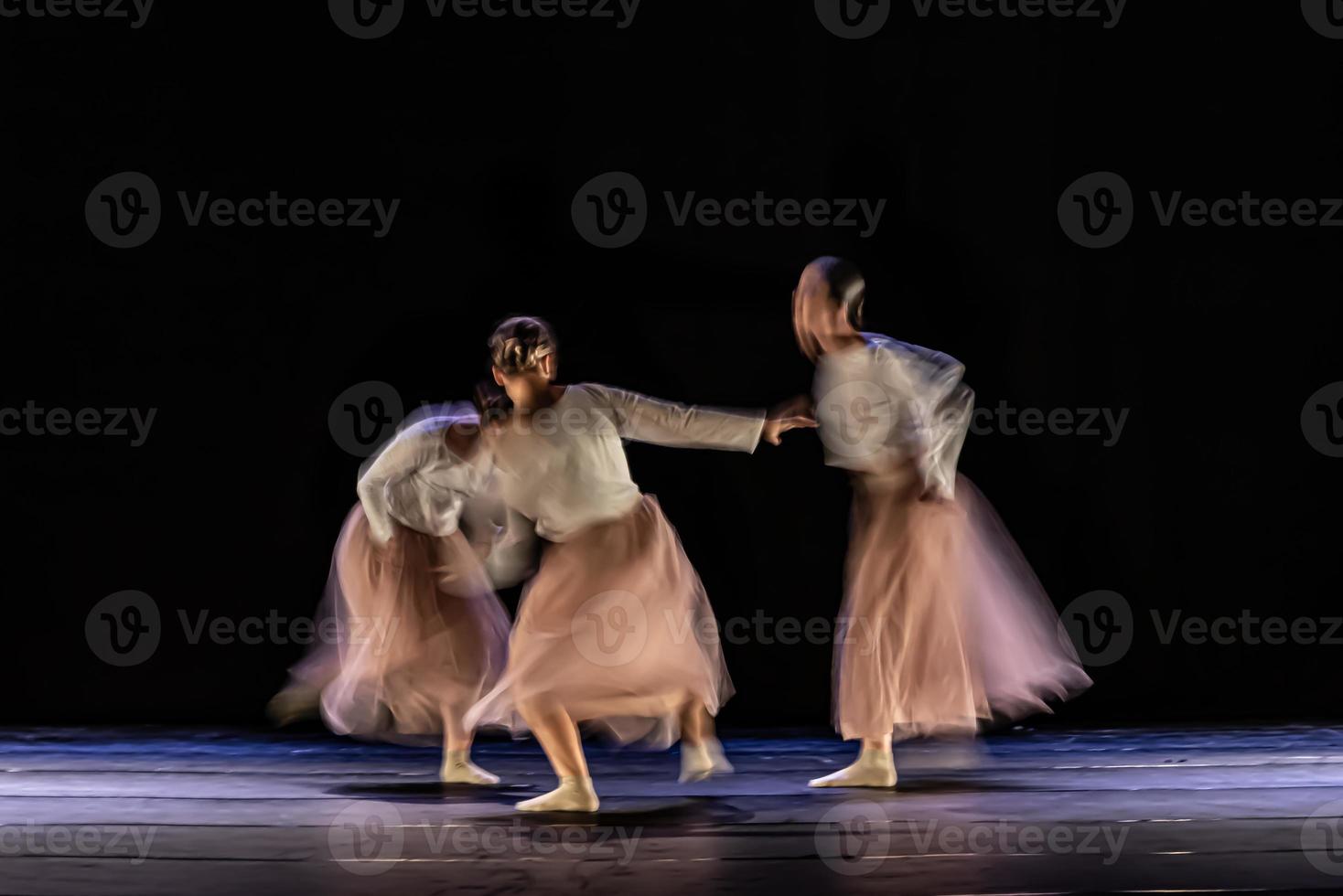 The abstract movement of the dance photo