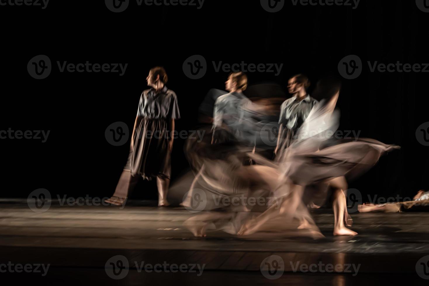 The abstract movement of the dance photo