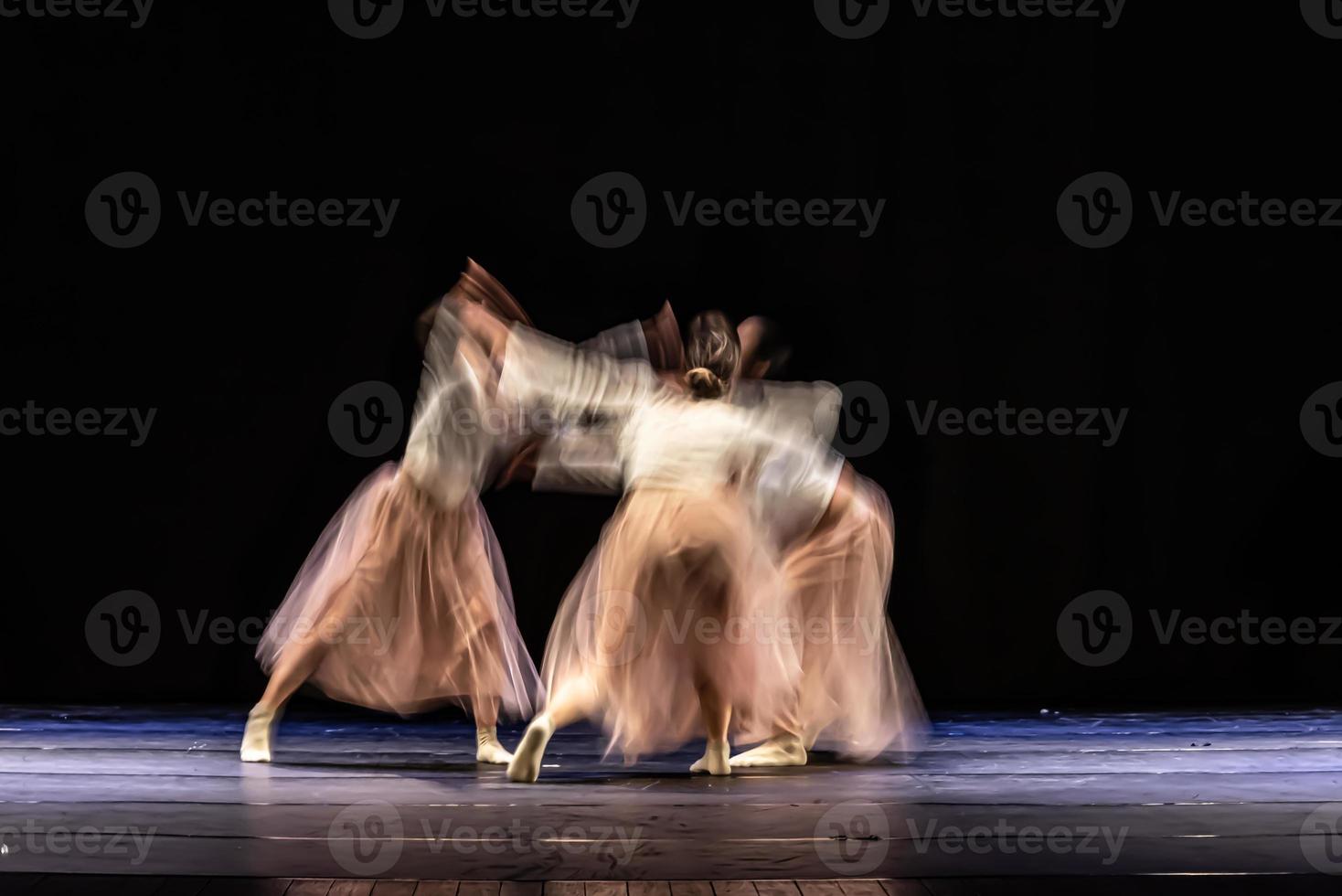 The abstract movement of the dance photo