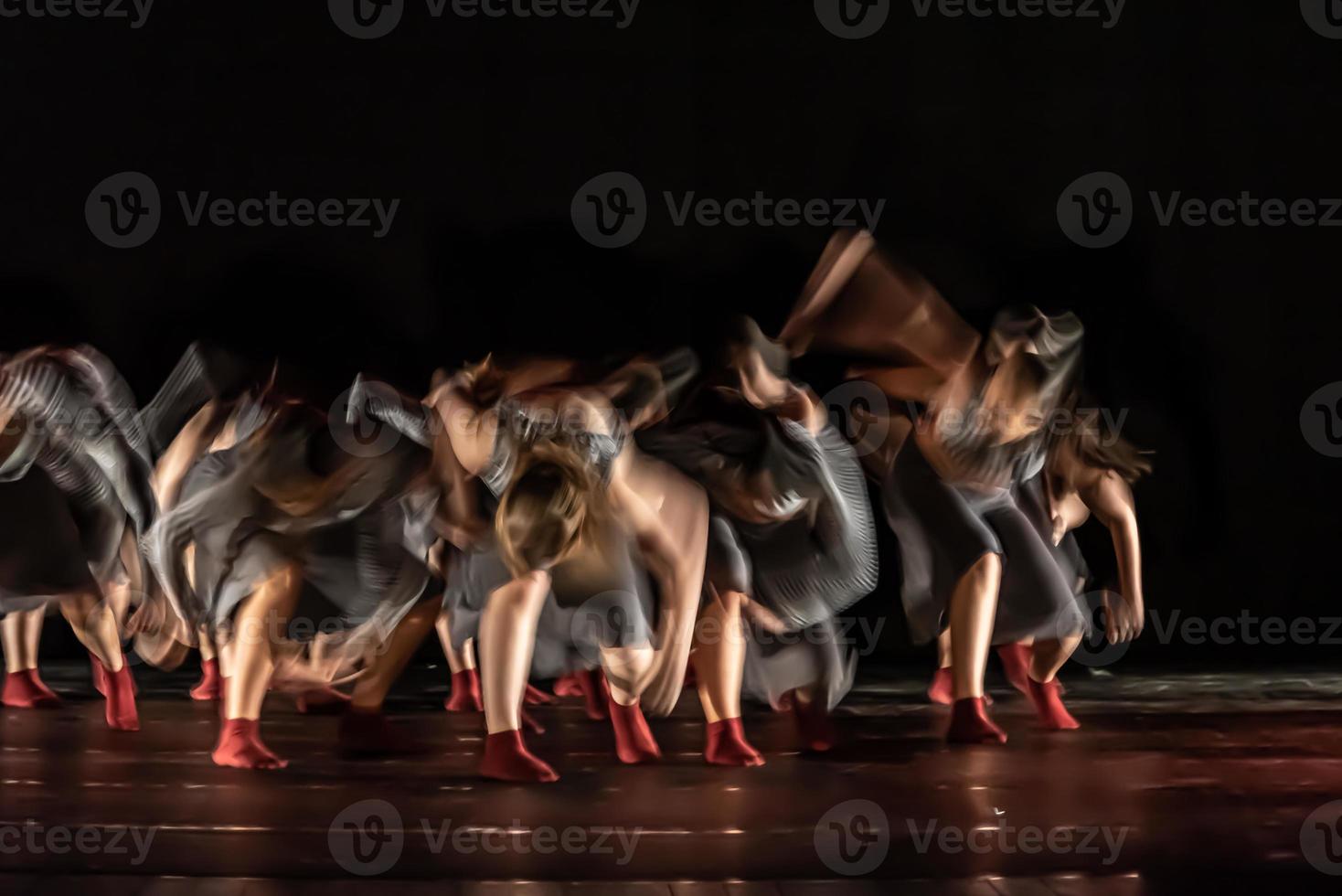The abstract movement of the dance photo