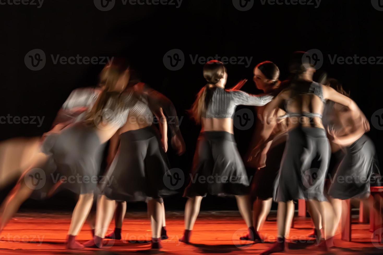 The abstract movement of the dance photo