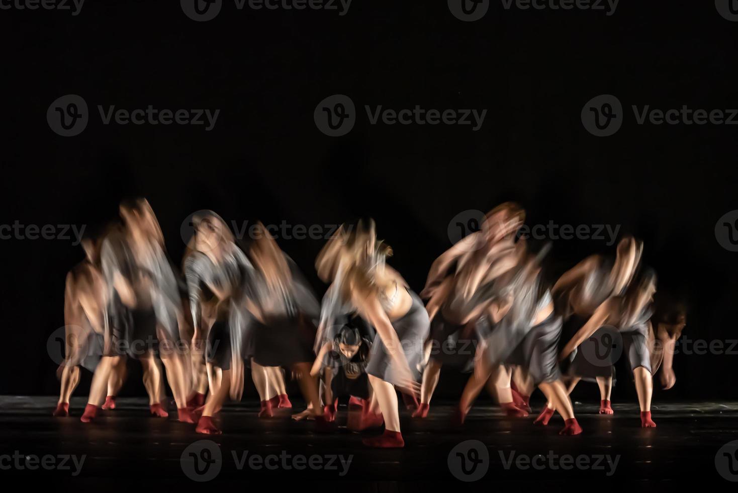 The abstract movement of the dance photo